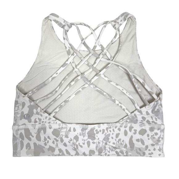 Lululemon | Free to Be High-Neck Longline Bra | 8 | Cheetah Camo Antique White - Picture 15 of 16